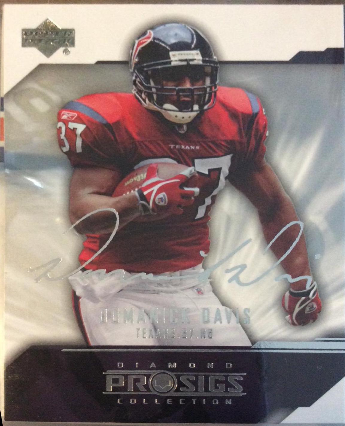 Domanick Davis #35 Football Cards 2004 Upper Deck Diamond Pro Sigs