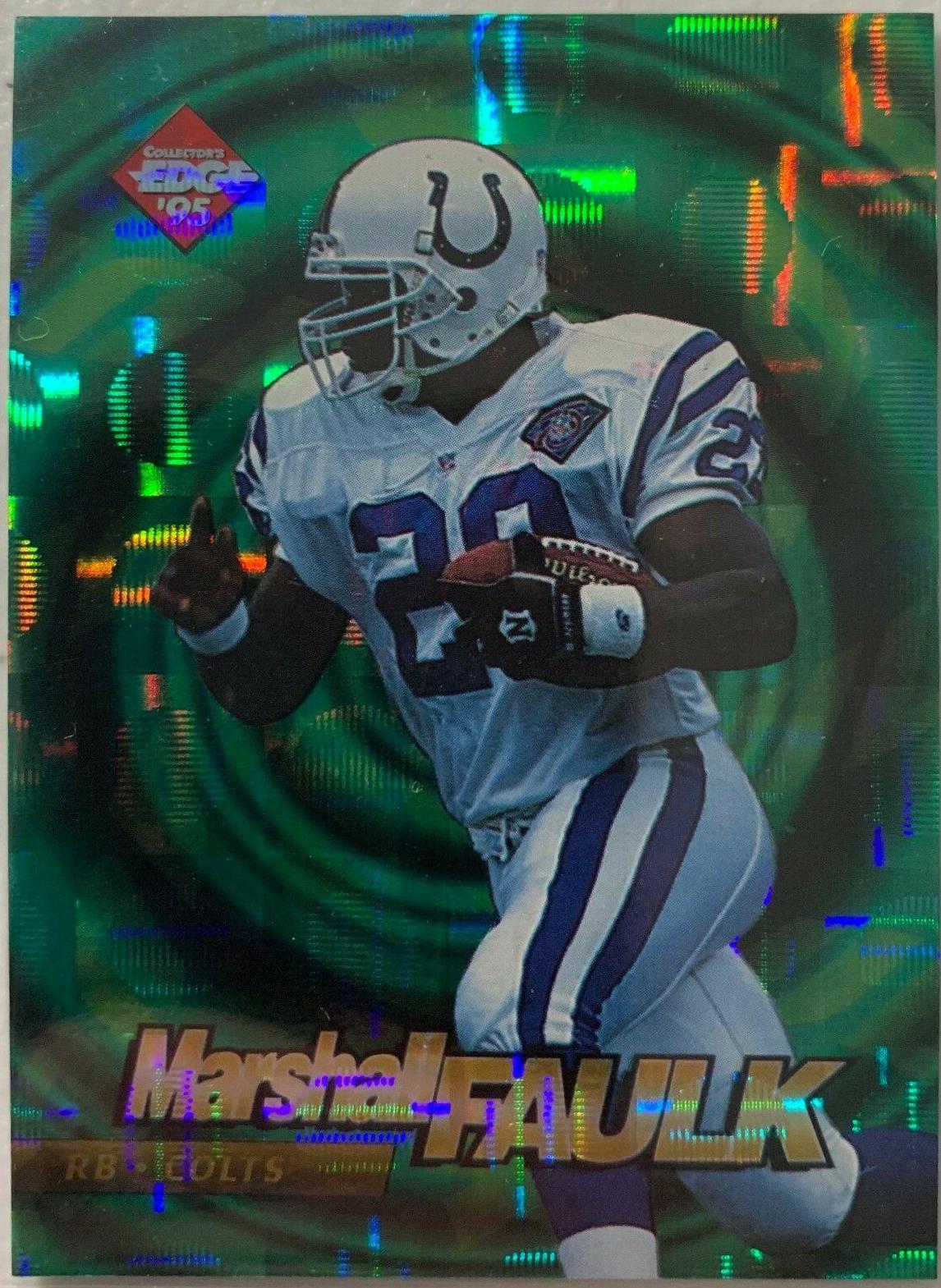 Marshall Faulk #7 Football Cards 1995 Collector's Edge Edgetech