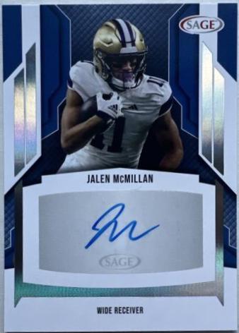 Jalen McMillan #A-JM3 2024 Sage Hit Autographs Football