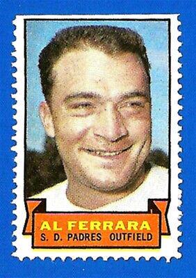 Al Ferrara Baseball Cards 1969 Topps Stamps