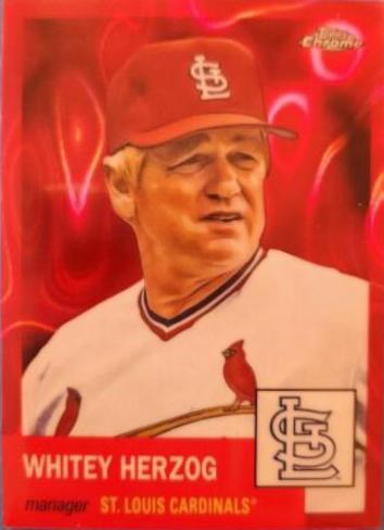 Whitey Herzog [Red Lava Refractor] #338