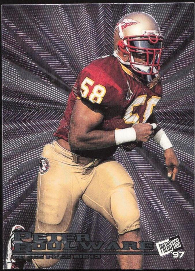 Peter Boulware #B2 Football Cards 1997 Press Pass Big 12