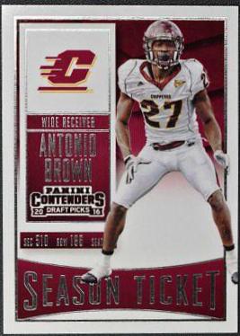 Antonio Brown #10 Football Cards 2016 Panini Contenders Draft Picks