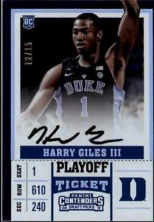 Harry Giles III Draft Ticket Autograph