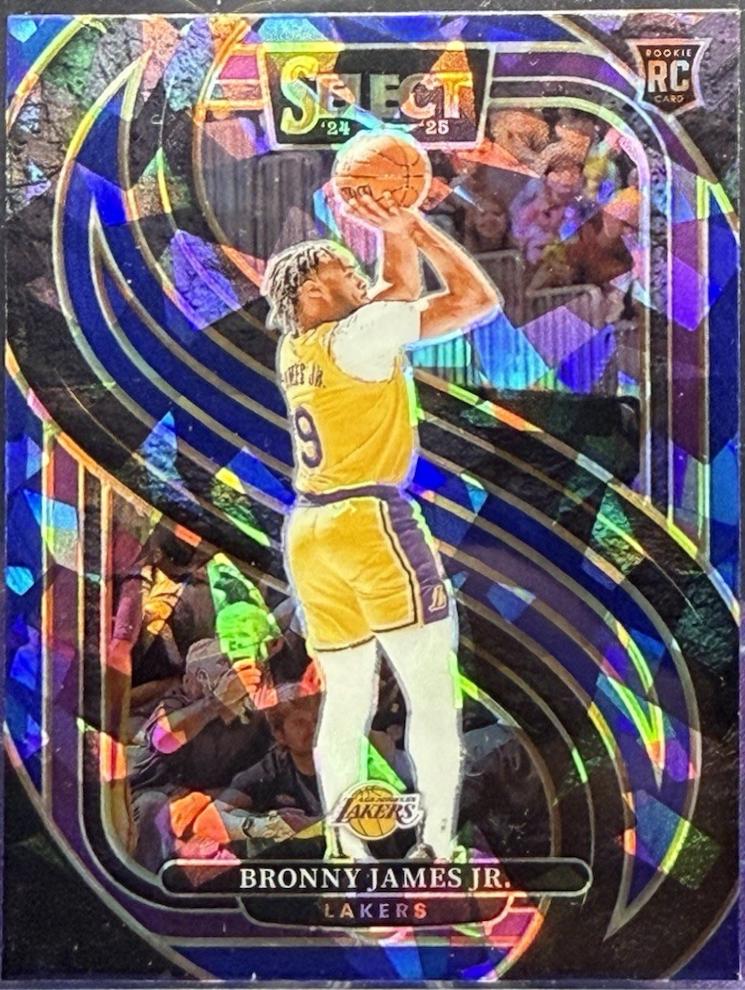 2024 Panini Select Bronny James Jr. [Blue Cracked Ice Prizm] #179 card