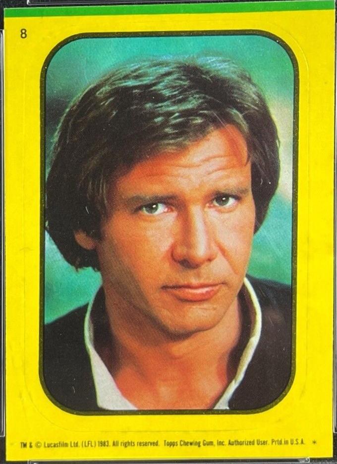 Han Solo #8 1983 Star Wars: Return of the Jedi Sticker