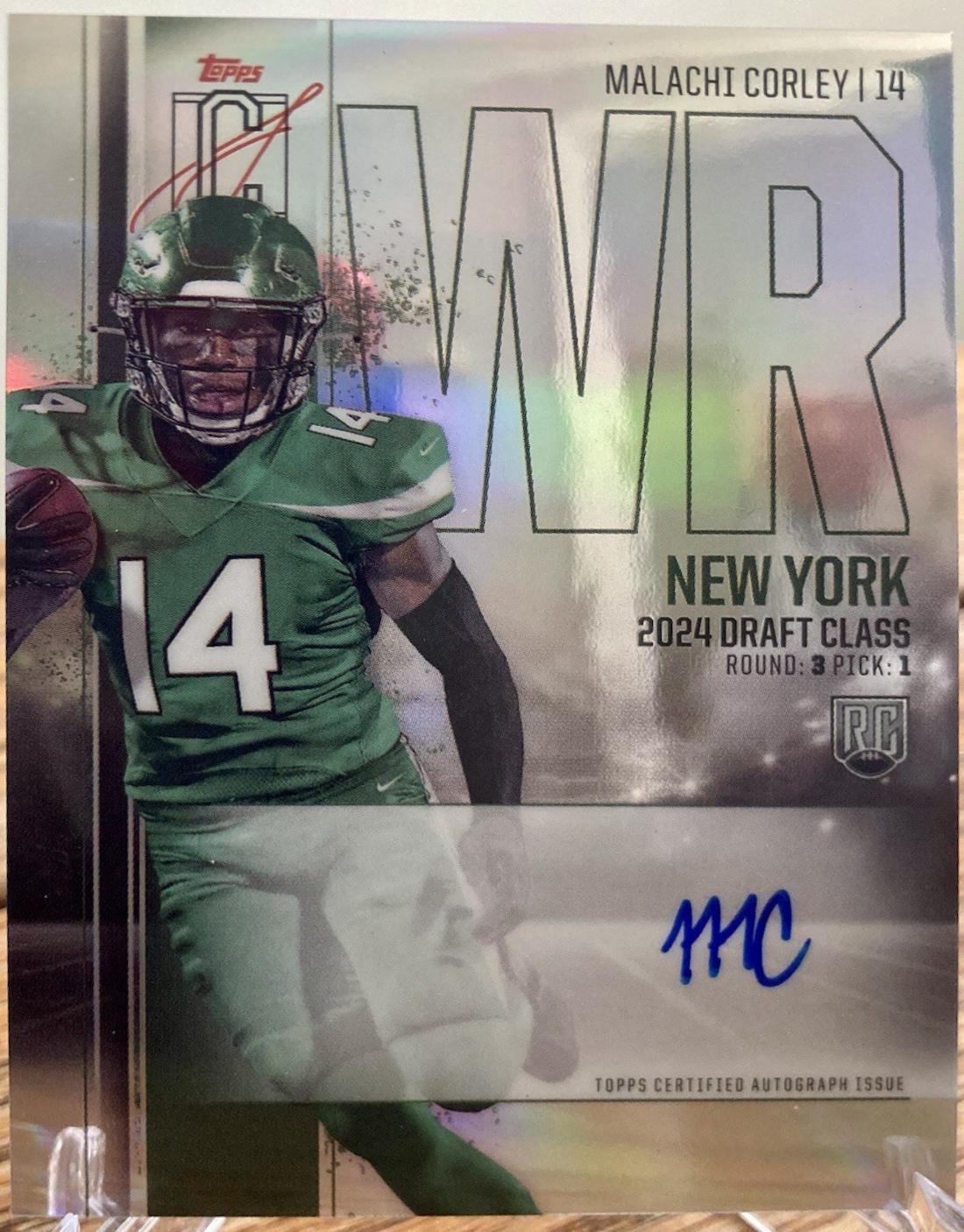 Malachi Corley #RCV-MC 2024 Topps Signature Class Rookie Chrome Variation Football