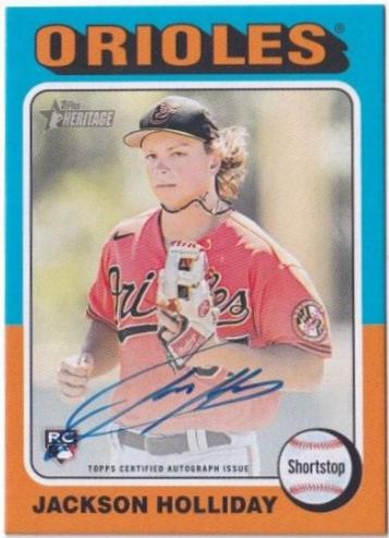 Jackson Holliday #ROA-JH Baseball Cards 2024 Topps Heritage Real One Autograph