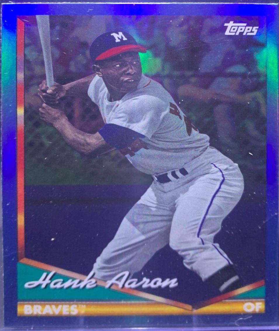 Hank Aaron [Blue Foilboard] #296
