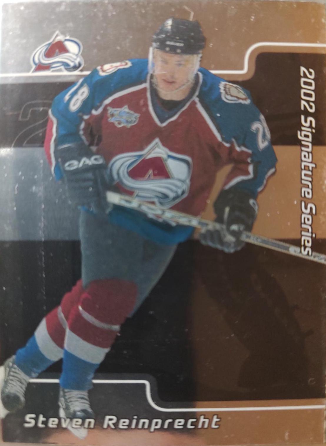 Steven Reinprecht #114 2001 Be A Player Update Signature Series Hockey