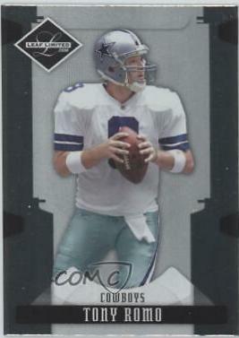 Tony Romo #27 Football Cards 2008 Leaf Limited