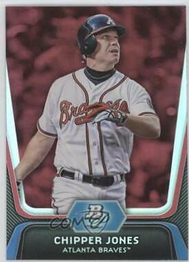 Chipper Jones #24 Baseball Cards 2012 Bowman Platinum