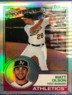 Matt Olson #83T-11 Baseball Cards 2018 Topps Chrome 1983