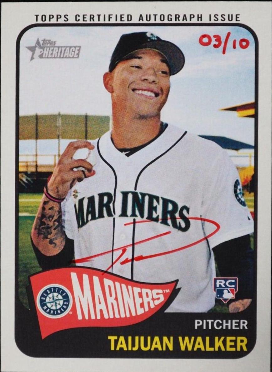 Taijuan Walker #TW 2014 Topps Heritage Real One Autographs Baseball