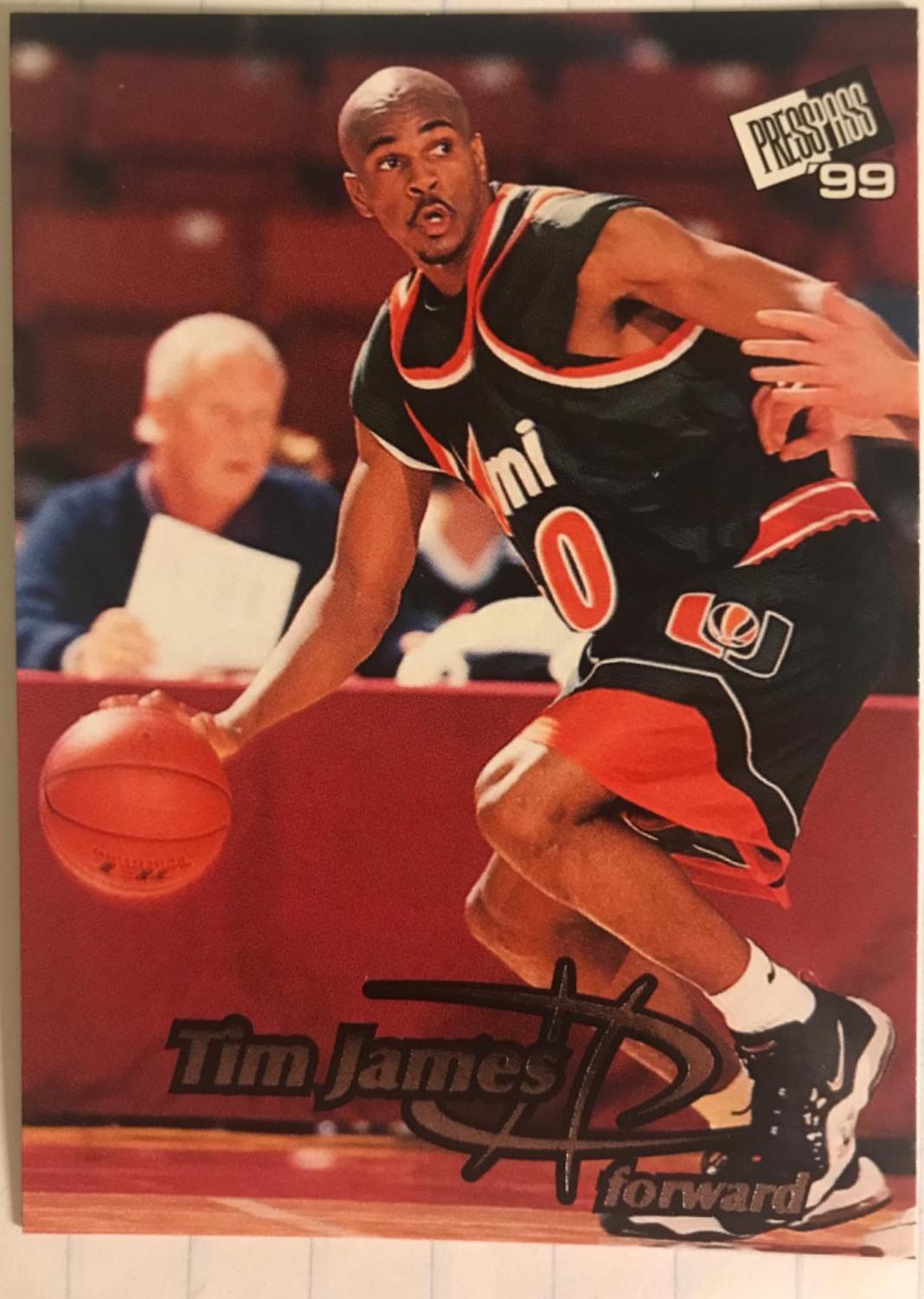 Tim James #19 Basketball Cards 1999 Press Pass