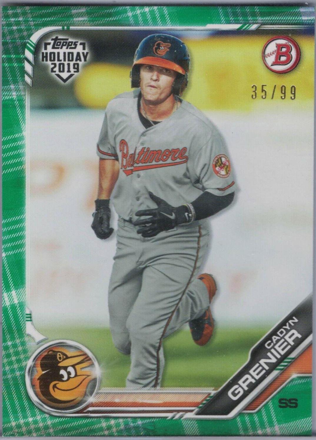 Cadyn Grenier #TH-CG Baseball Cards 2019 Topps Holiday Bowman