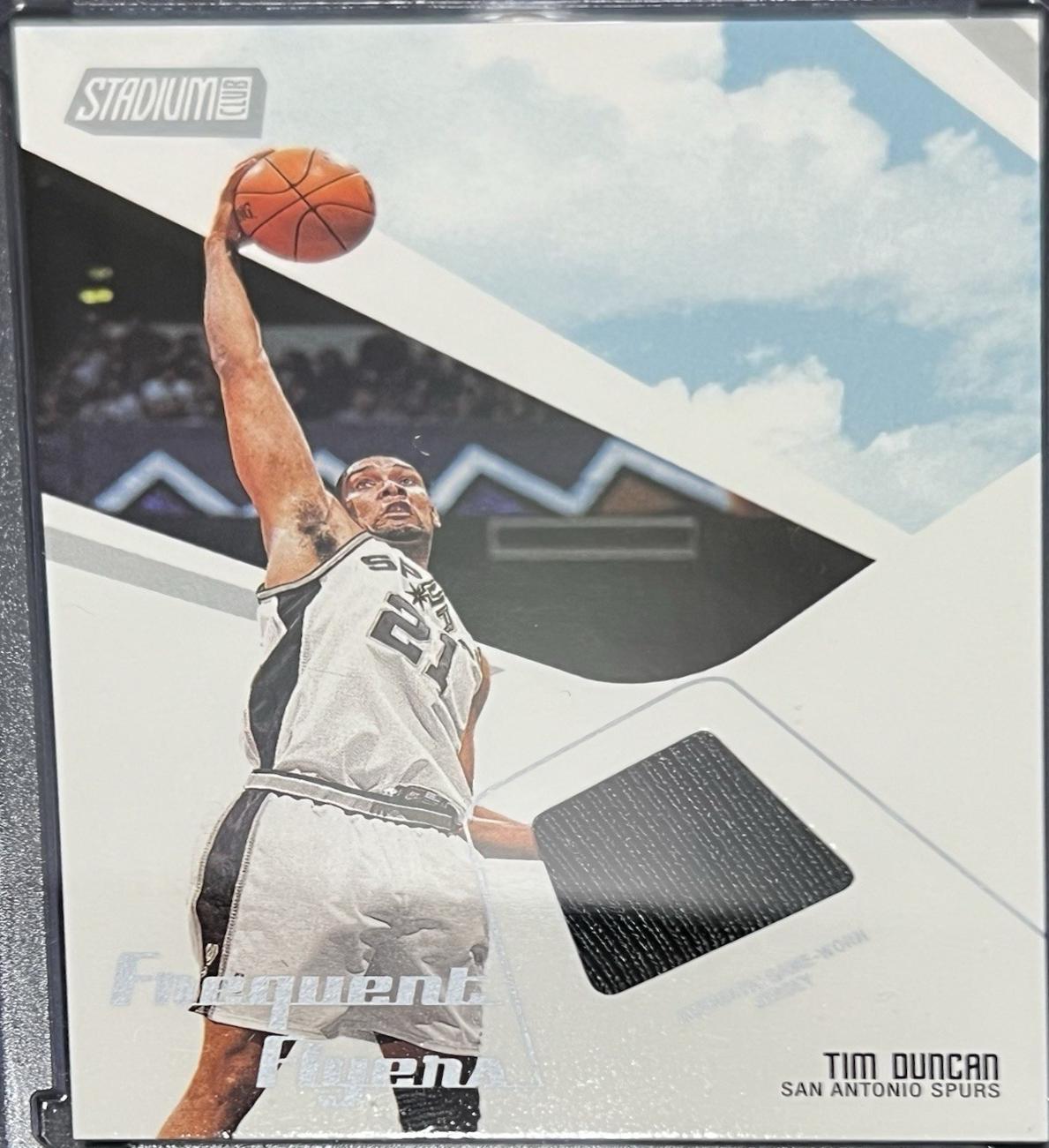Tim Duncan #FF-TD Basketball Cards 2002 Stadium Club Frequent Flyers Relics