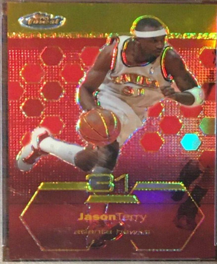 Jason Terry Gold Refractor #2 Basketball Cards 2002 Finest