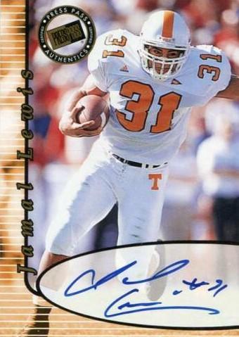 Jamal Lewis Football Cards 2000 Press Pass Autograph