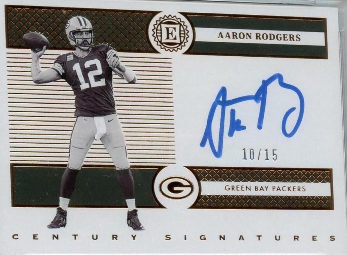 Aaron Rodgers #CS-AR Football Cards 2022 Panini Encased Century Signatures