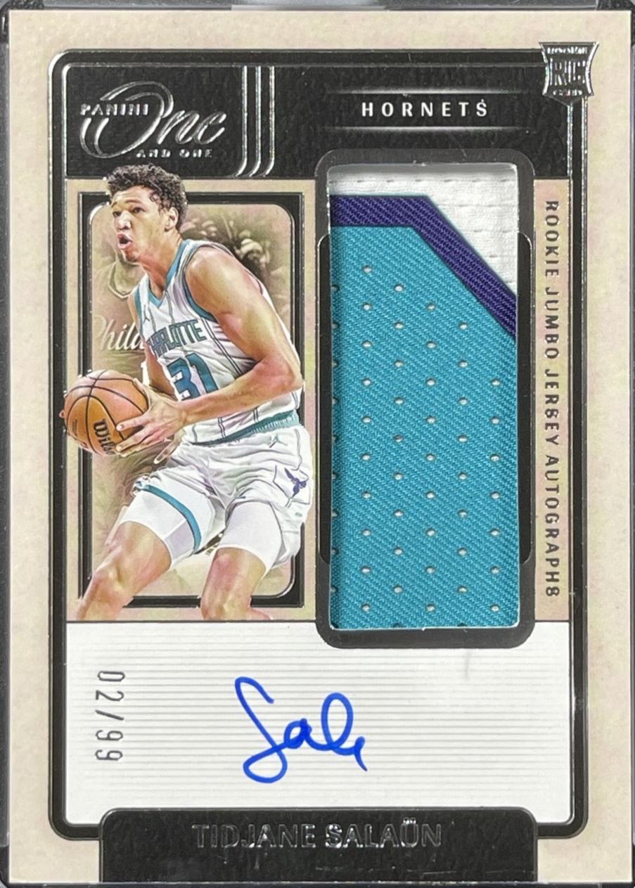 Tidjane Salaun #12 2024 Panini One And One Rookie Jersey Autograph Basketball