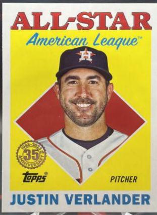 Justin Verlander #88AS-18 Baseball Cards 2023 Topps 1988 All Star