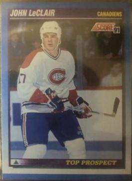 John LeClair #343 Hockey Cards 1991 Score Canadian