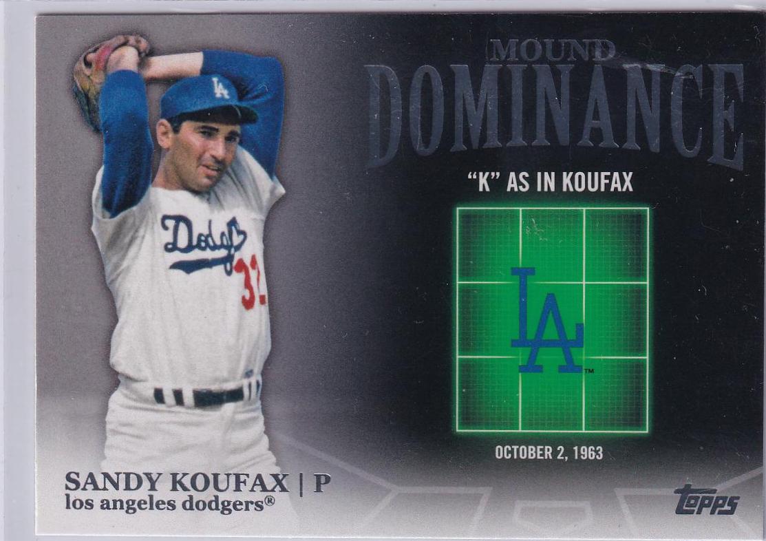 Sandy Koufax #MD-3 Baseball Cards 2012 Topps Mound Dominance