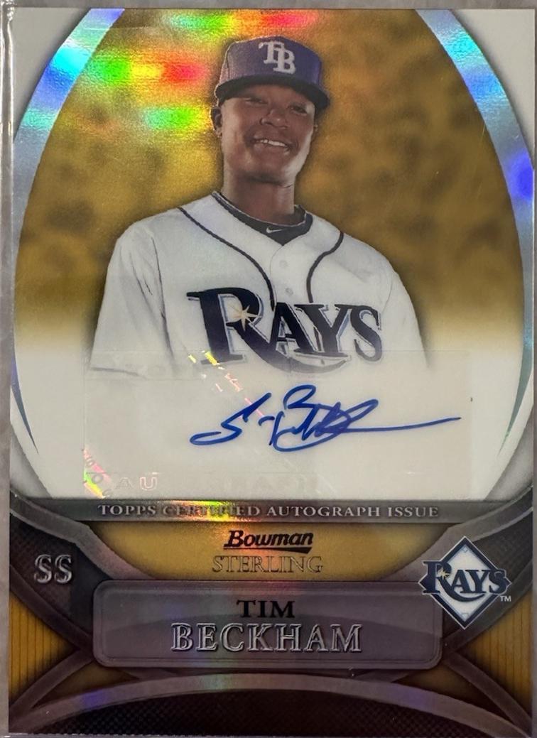 Tim Beckham [Gold Refractor Autograph] #BSPTB
