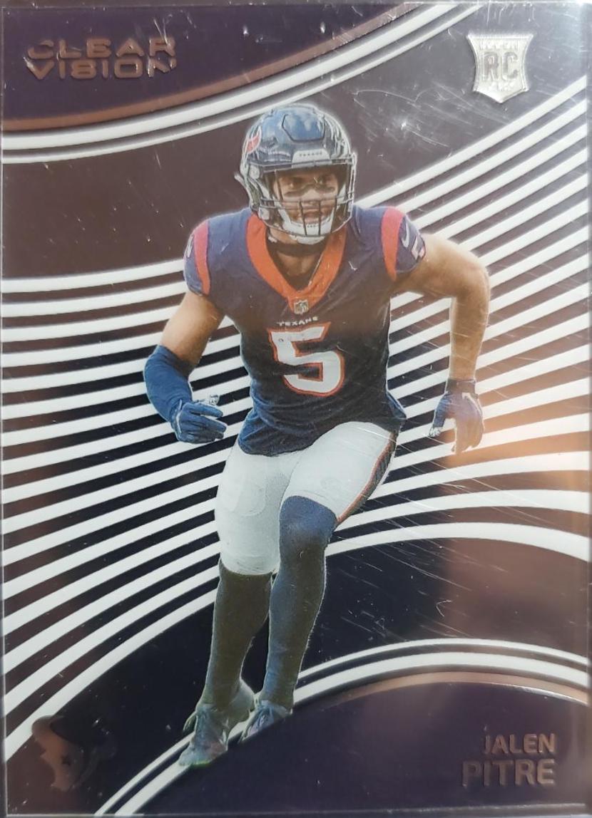 Jalen Pitre #CVR-23 Football Cards 2022 Panini Chronicles Clear Vision Rookies