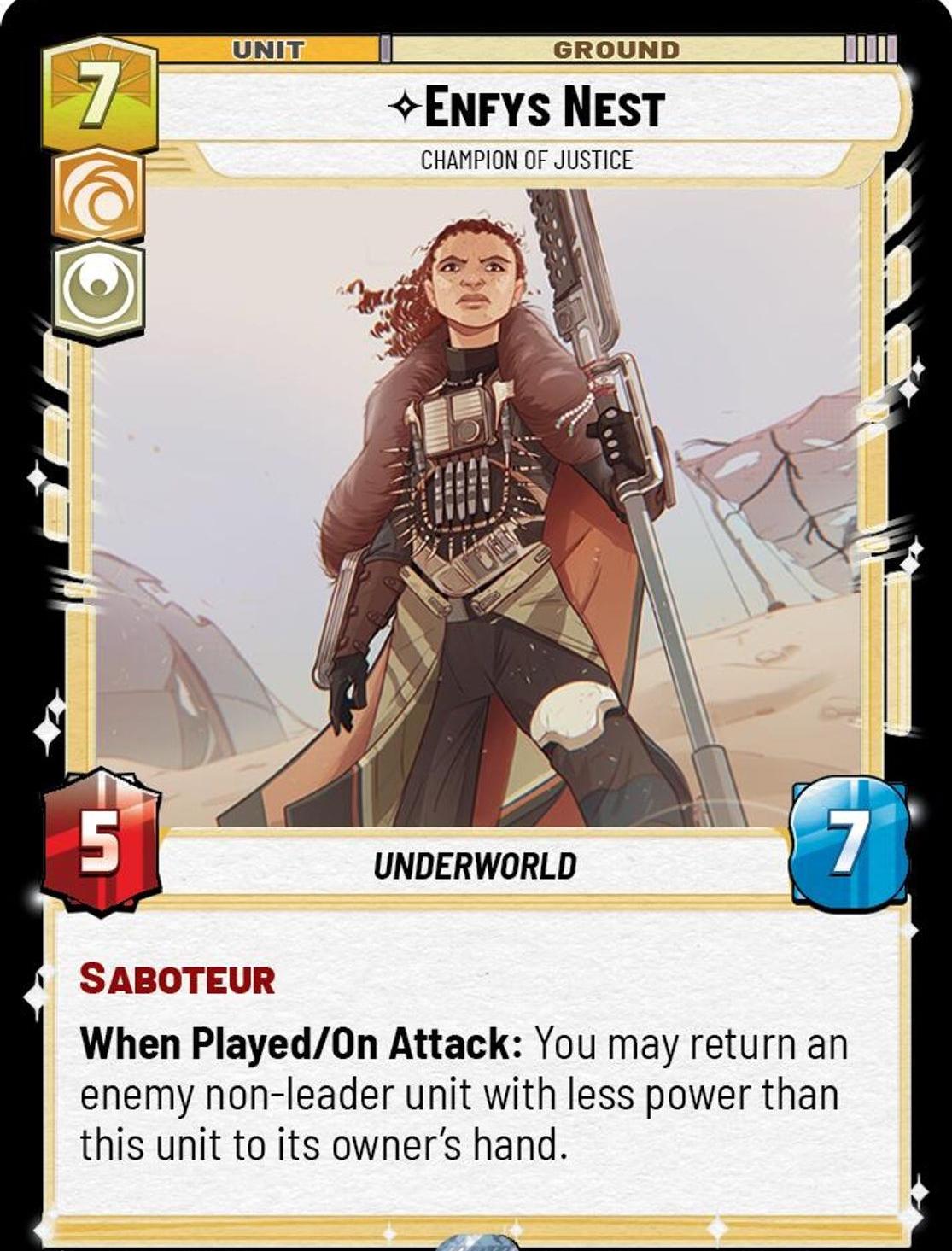 Enfys Nest - Champion of Justice #198 Star Wars Unlimited: Twilight of the Republic