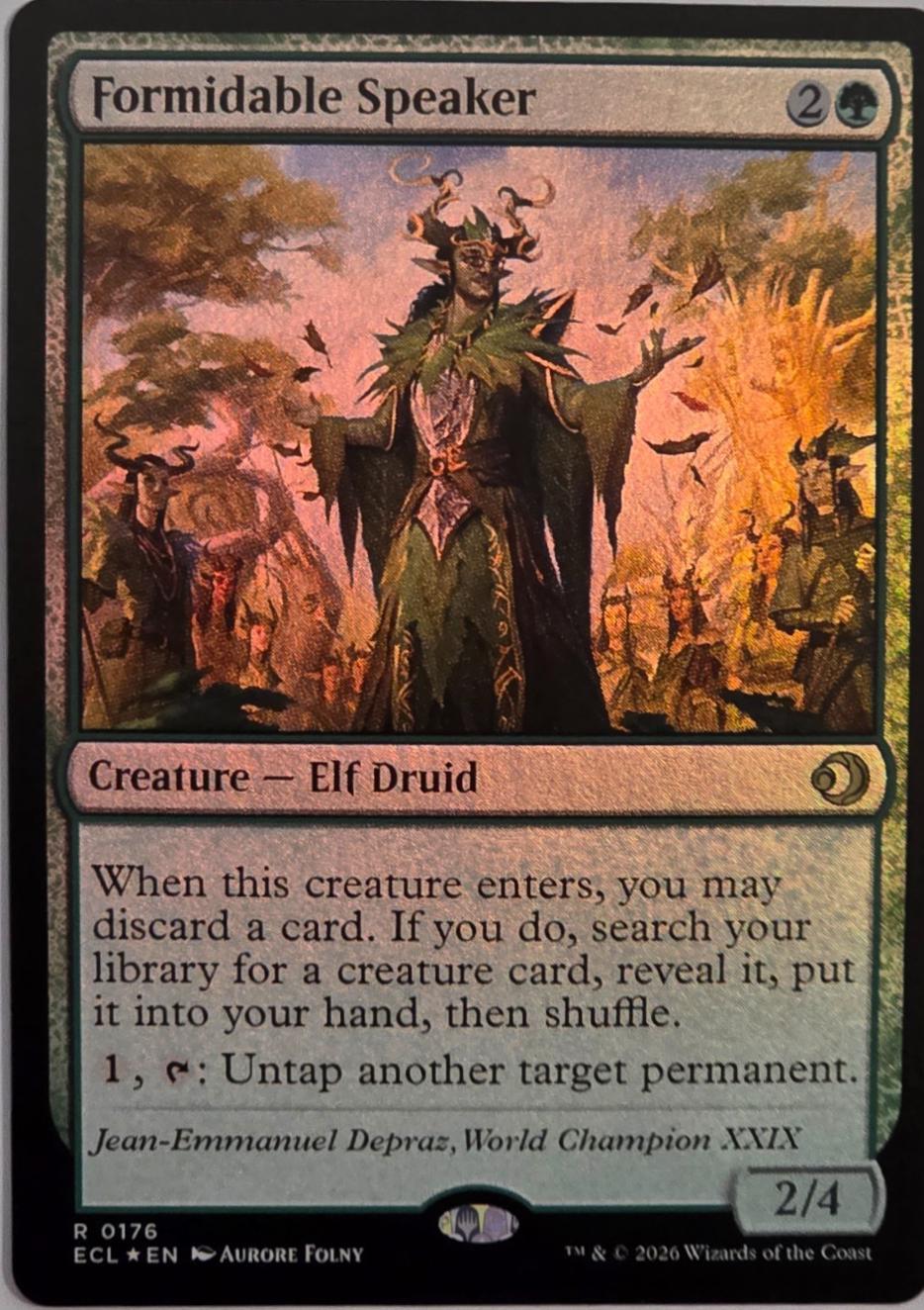 Formidable Speaker [Foil] #176 Prices | Magic Lorwyn Eclipsed