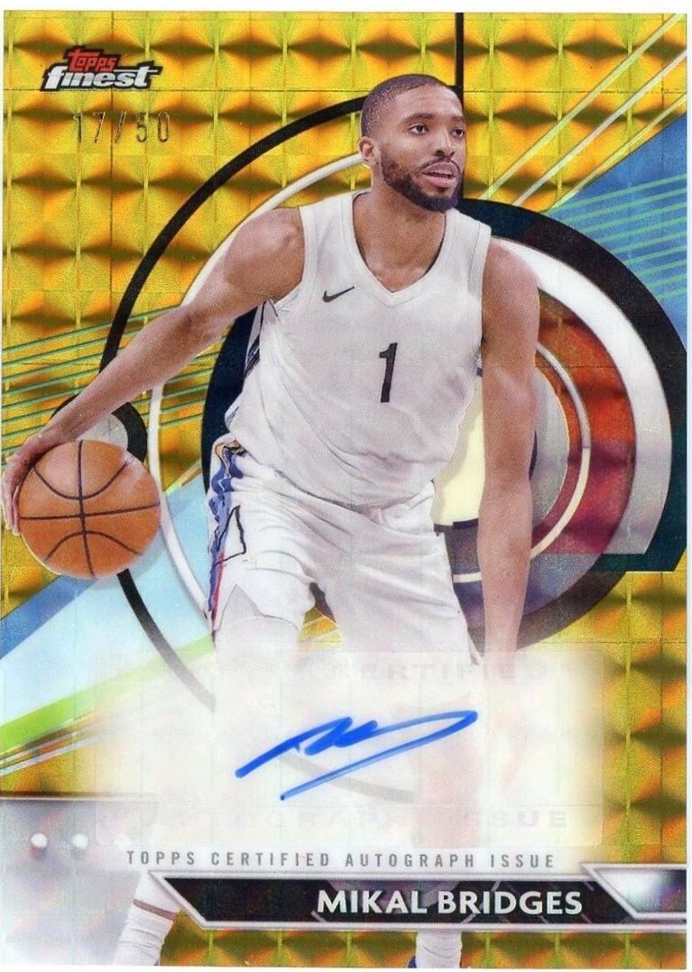 Mikal Bridges [Gold Geometric Refractor] #FA-MIB
