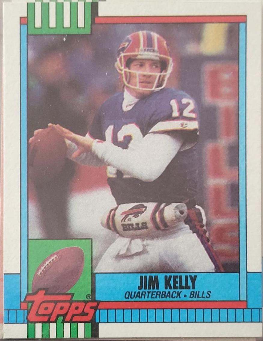 Jim Kelly #207 Football Cards 1990 Topps Traded