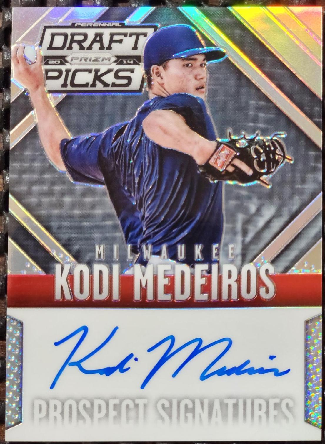 Kodi Meadows #12 Baseball Cards 2014 Panini Prizm Perennial Draft Picks Prospect Signatures