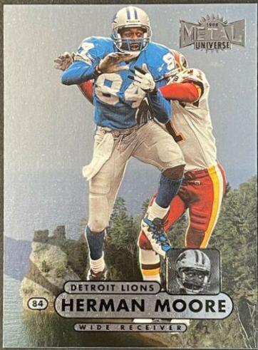 Herman Moore #8 Football Cards 1998 Metal Universe