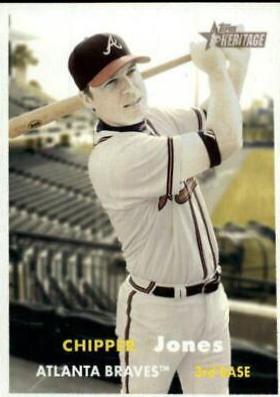 Chipper Jones #90 Baseball Cards 2006 Topps Heritage
