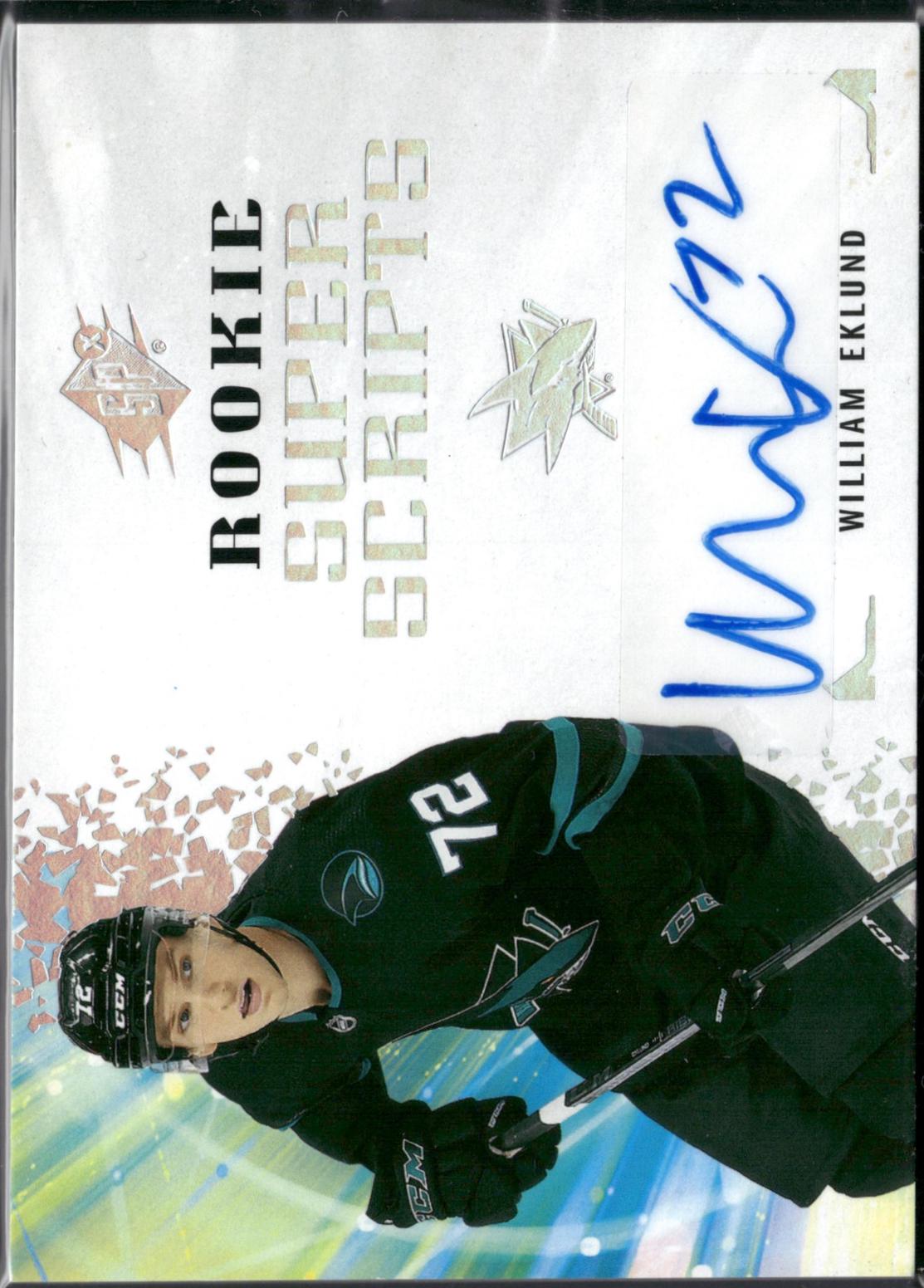 William Eklund #RSS-WE 2021-22 SPx Hockey Rookie Superscripts