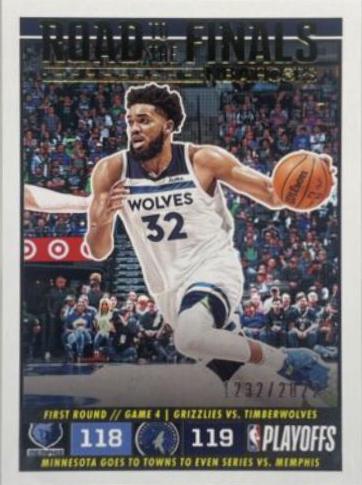 Karl Anthony Towns #27 Basketball Cards 2022 Panini Hoops Road to the Finals