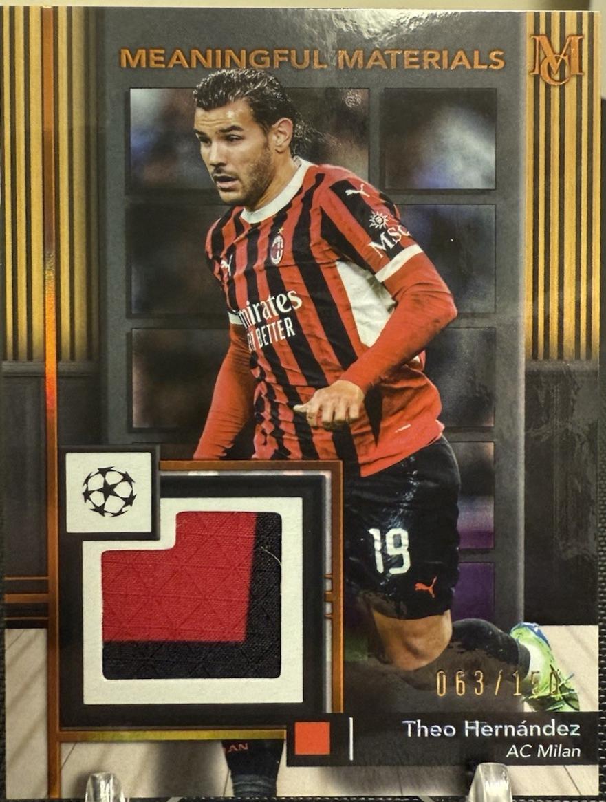 Theo Hernandez #MMSR-TH 2024 Topps Museum UEFA Meaningful Material