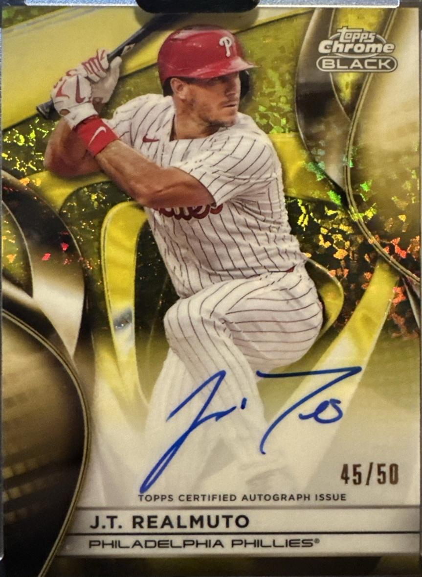 J.T. Realmuto [Gold Mini Diamond Refractor] #CBA-JRE