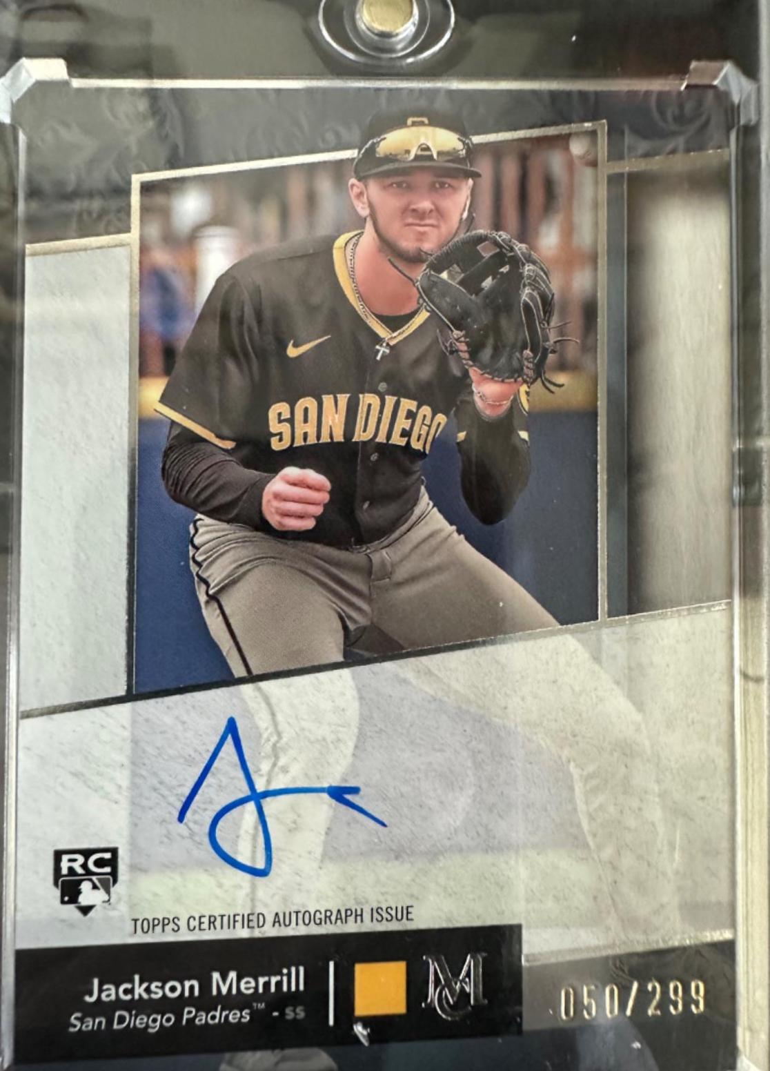 Jackson Merrill #AA-JME Baseball Cards 2024 Topps Museum Collection Archival Autograph