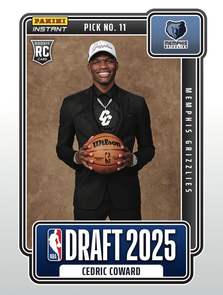 Cedric Coward #NBADN-11 2025 Panini Instant Draft Night Basketball