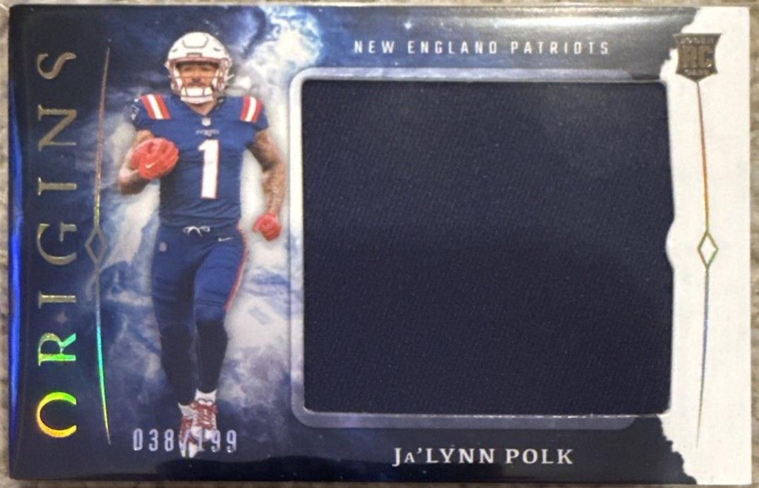Ja'Lynn Polk #RJJ-JPO Football Cards 2024 Panini Origins Rookie Jumbo Jersey