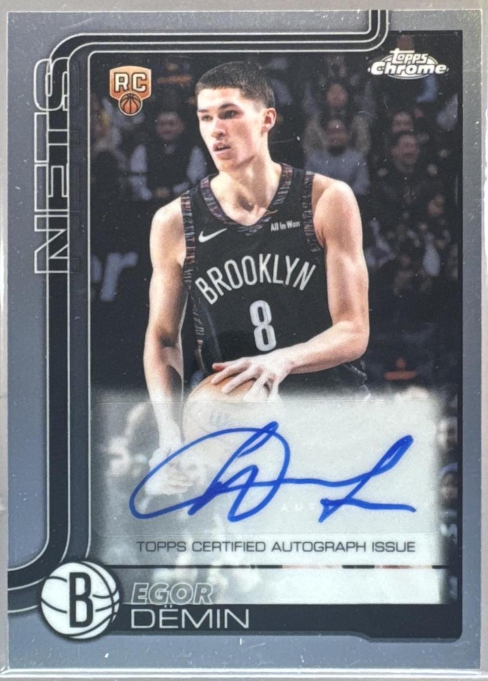 Egor Demin #TCA-ED 2025 Topps Chrome Update Sapphire Autograph Basketball