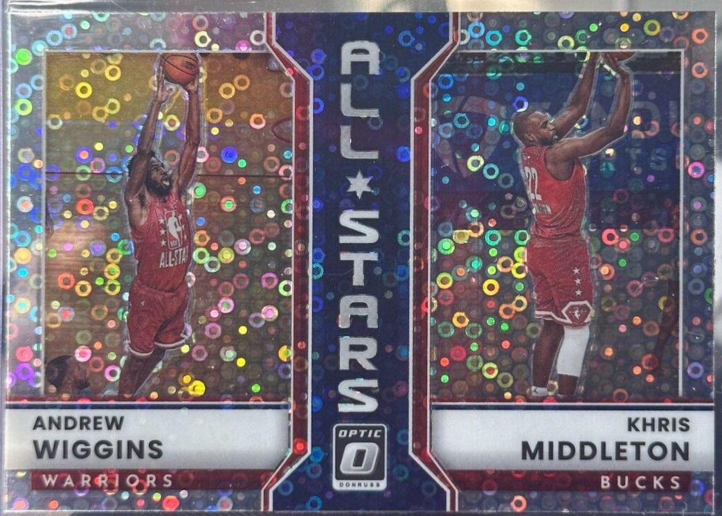 Andrew Wiggins, Khris Middleton #7 Basketball Cards 2022 Panini Donruss Optic All Stars