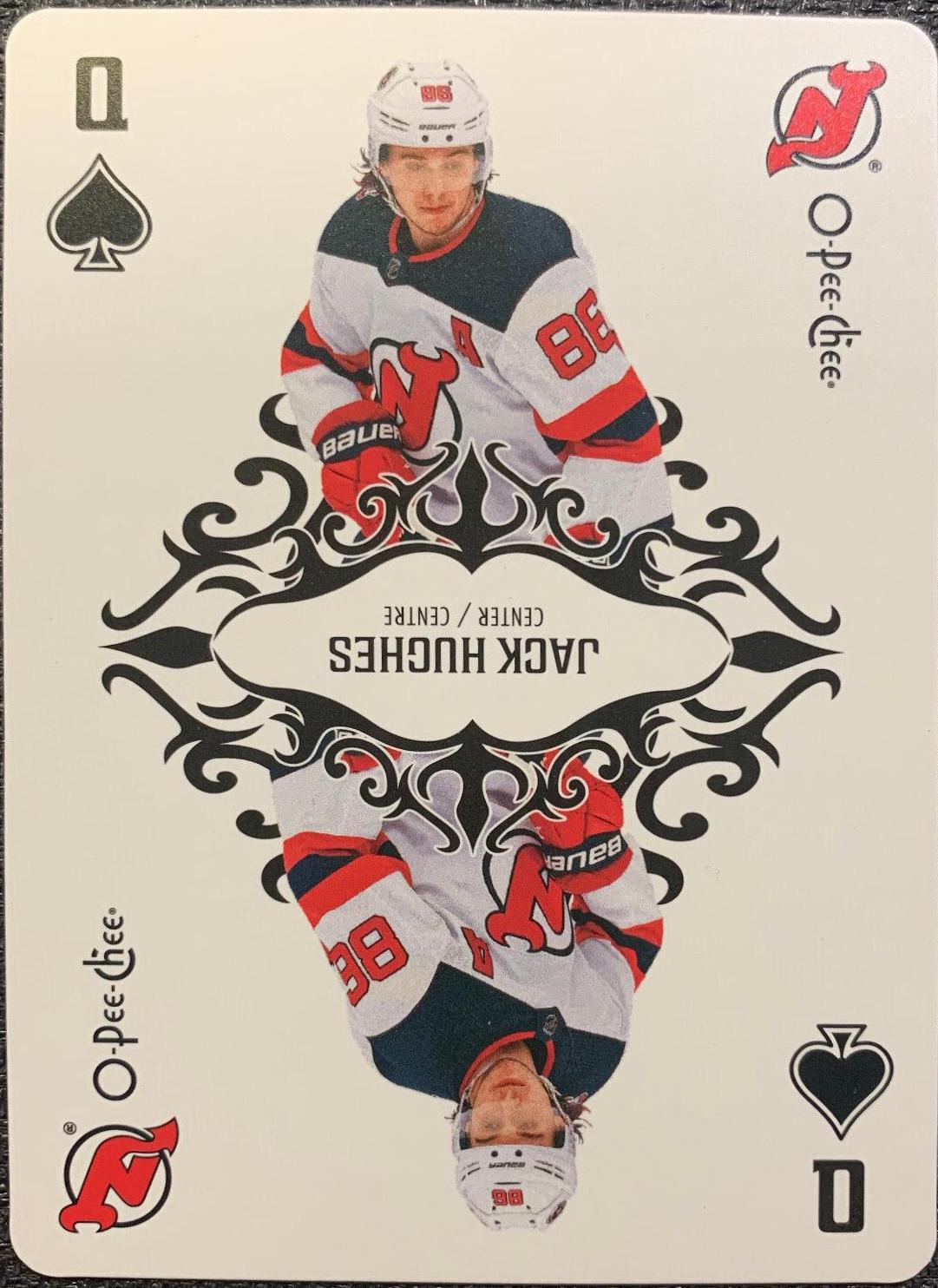 Jack Hughes #Q-SPADES 2023 O Pee Chee Playing Cards Hockey