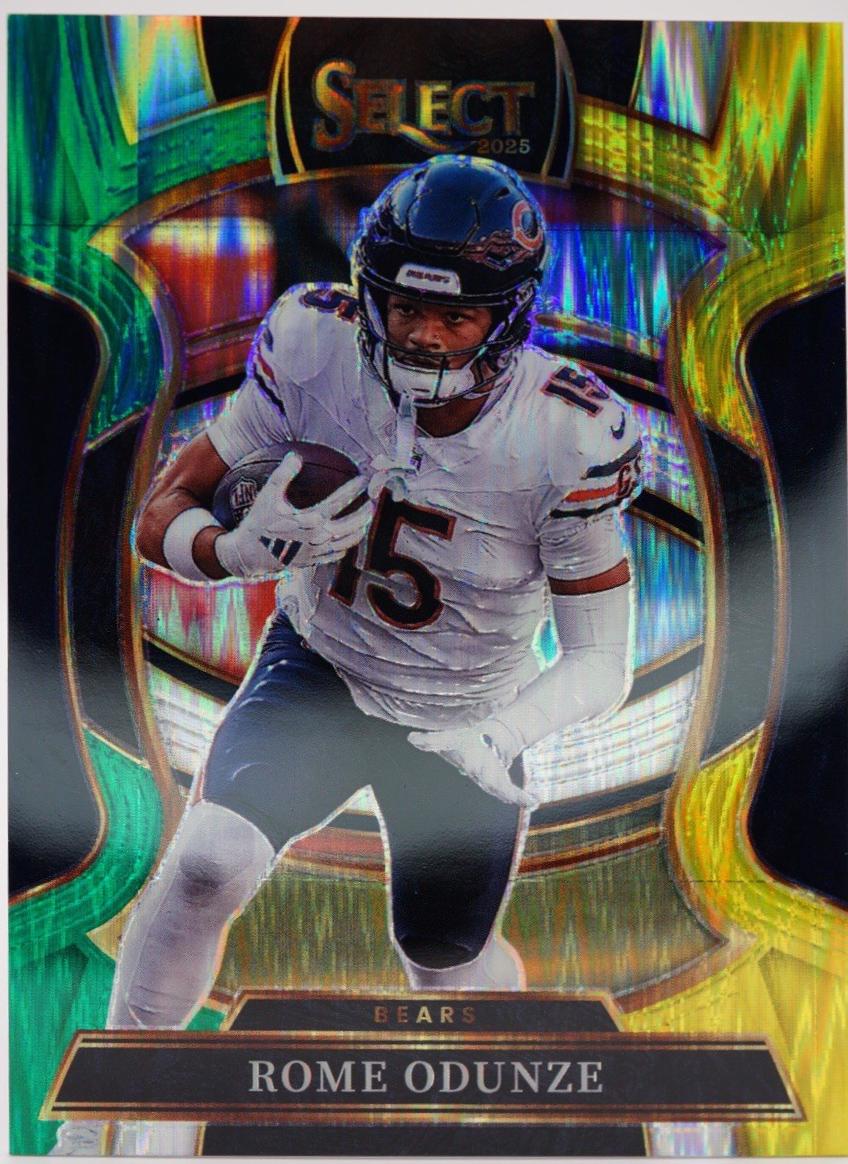 Rome Odunze [Green Yellow Prizm Shock] #74 Prices | 2025 Panini