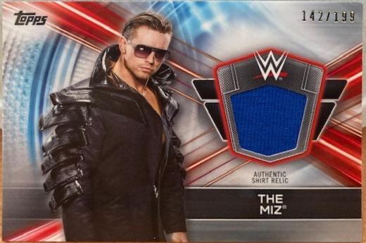 The Miz #SR-TM Wrestling Cards 2019 Topps WWE Road to Wrestlemania Shirt Relics