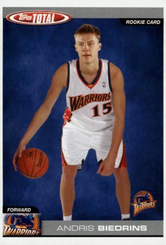 Andris Biedrins #355 Basketball Cards 2004 Topps Total
